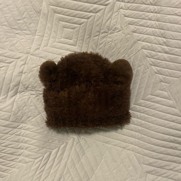 WEI WEI Cozy Brown Fuzzy Hat with Pom Poms - Picture 3 of 3